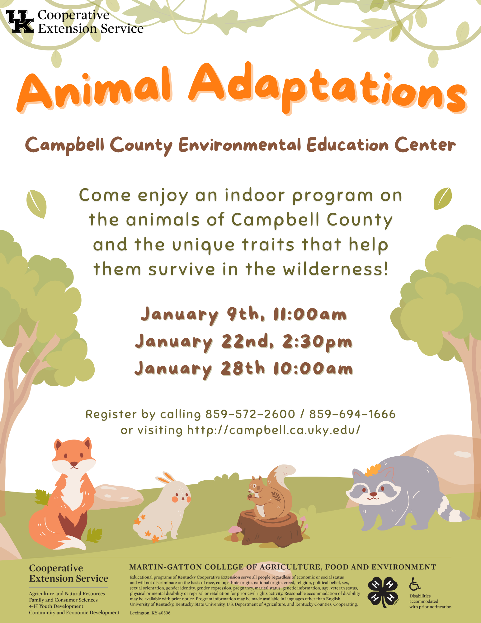 Animal Adaptations Flyer