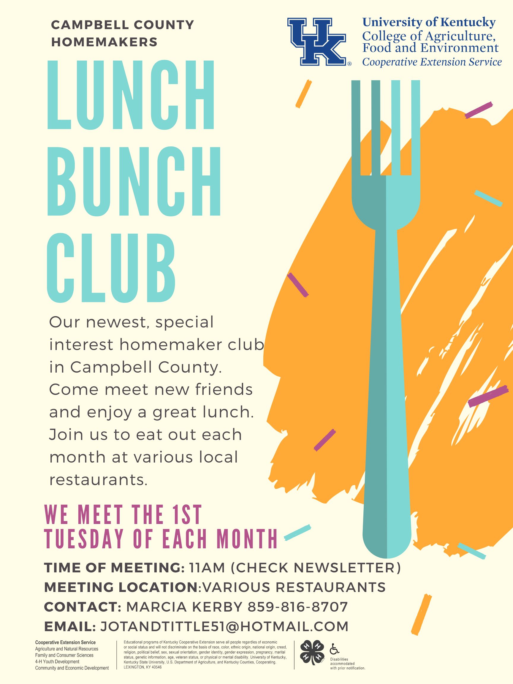 Lunch Bunch Club Flyer