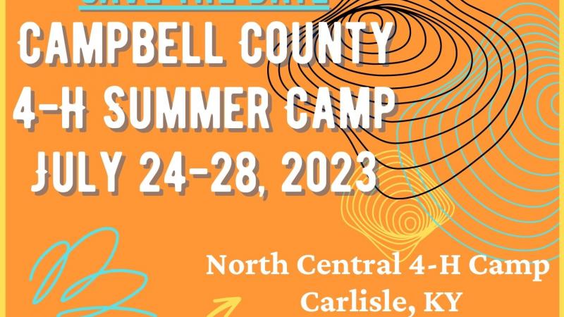 4-H Summer Camp will be July 24-28, 2023
