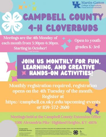 4-H Cloverbuds Flyer